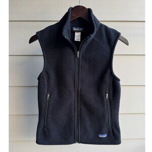 Patagonia Synchilla Fleece Vest Womens S Black Made in USA